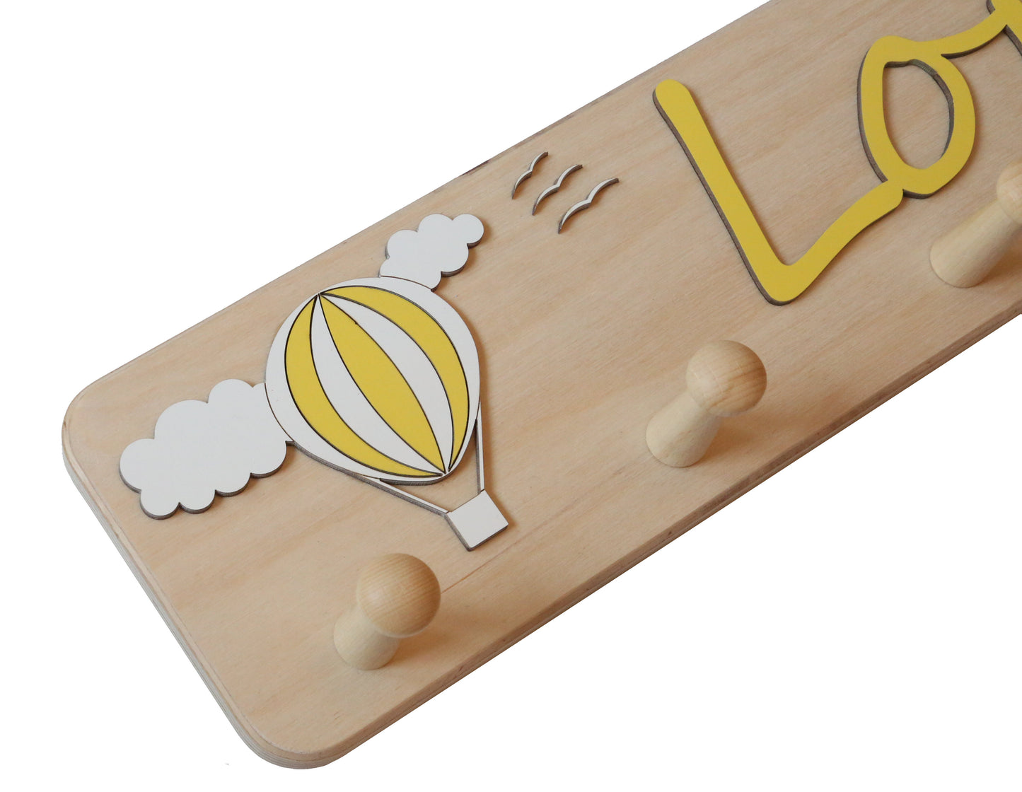 Kindergarderobe Heißluftballon mit 5 Haken