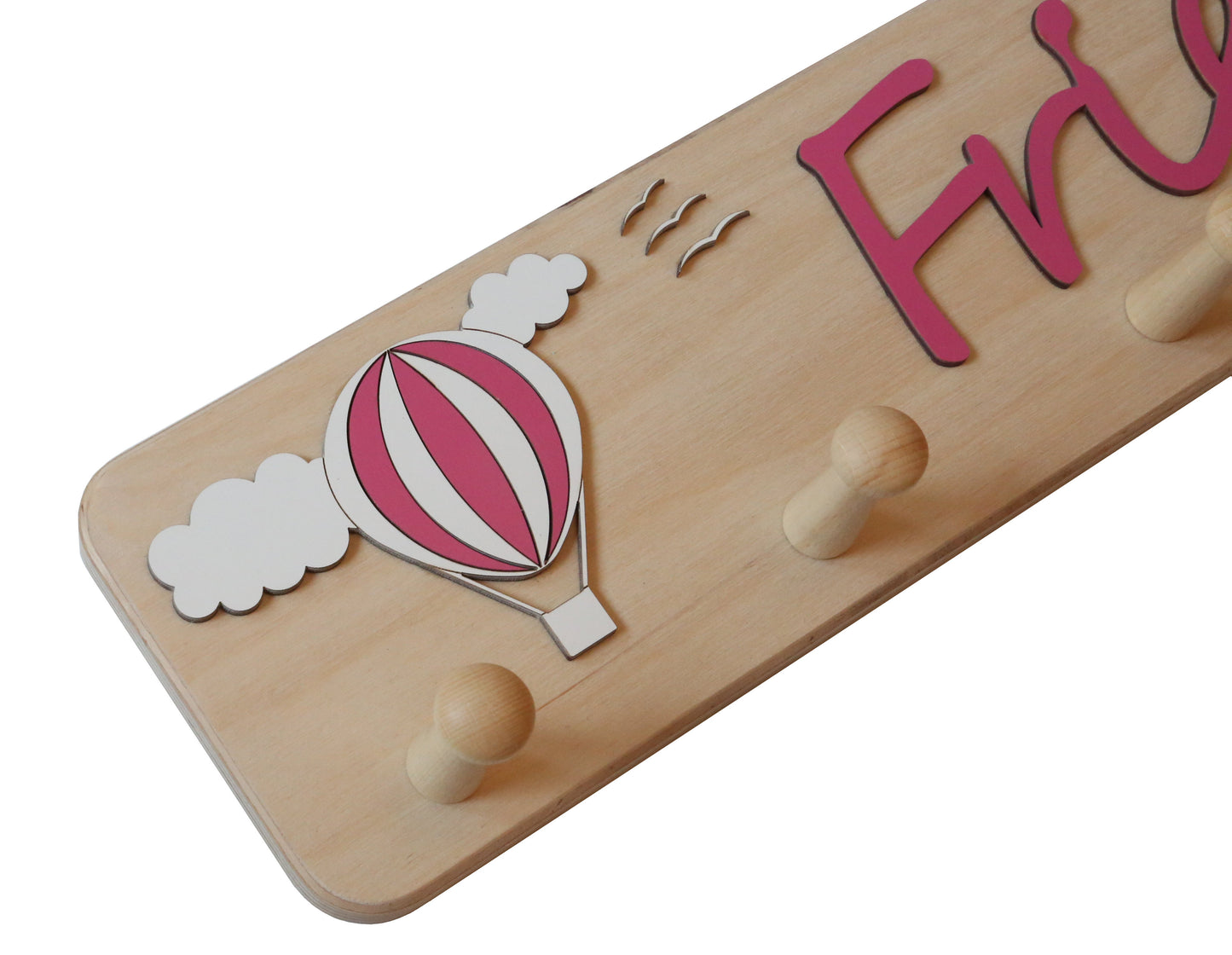 Kindergarderobe Heißluftballon mit 5 Haken