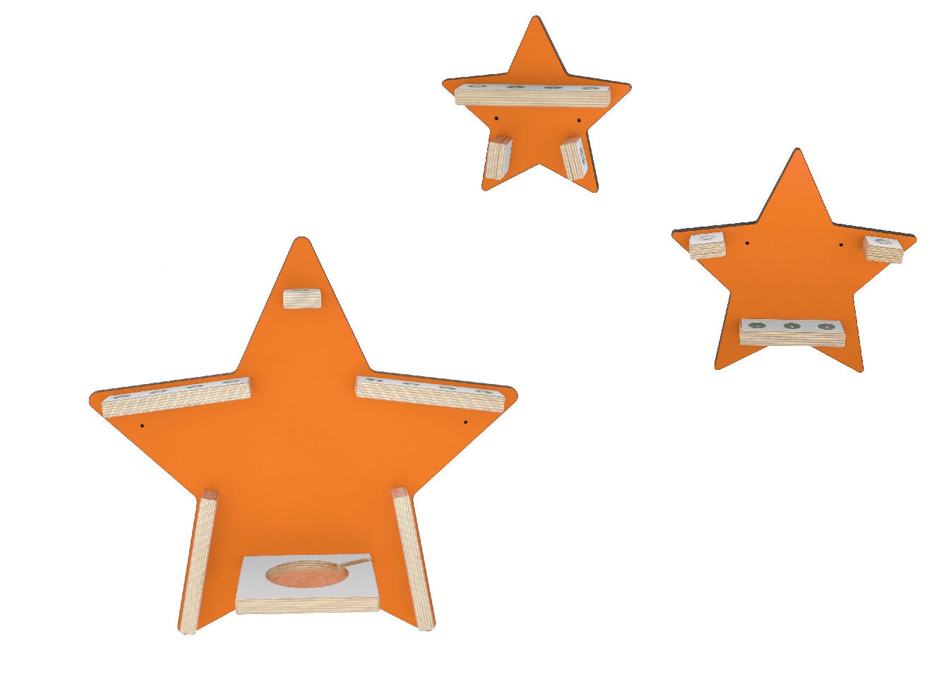 Sterne 3er Set Tonie Regal für Toniebox
