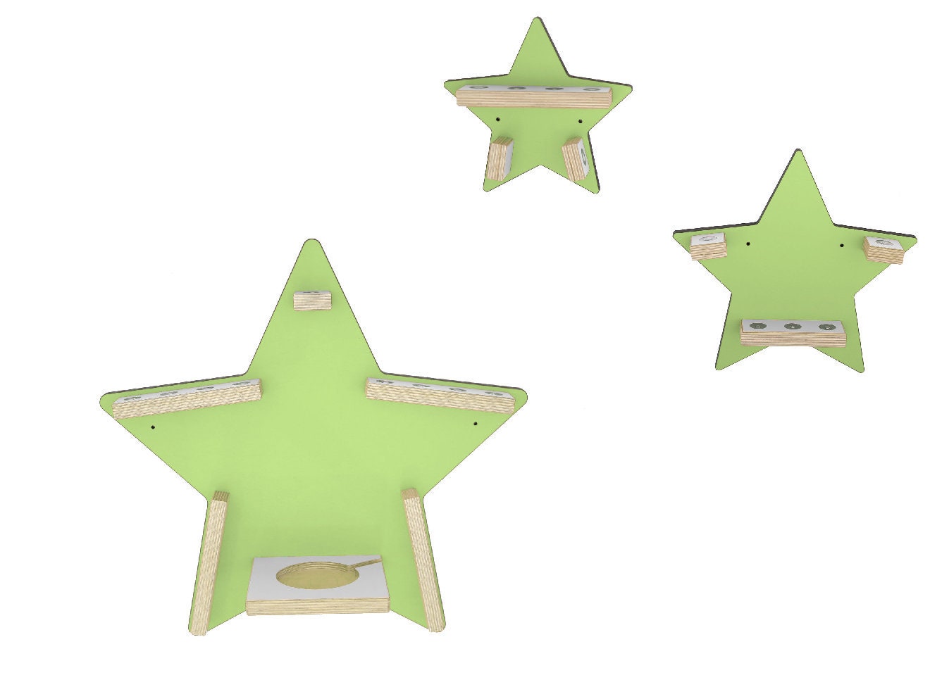 Sterne 3er Set Tonie Regal für Toniebox