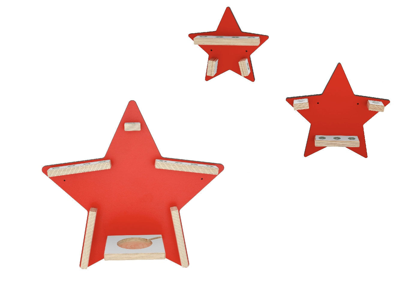 Sterne 3er Set Tonie Regal für Toniebox